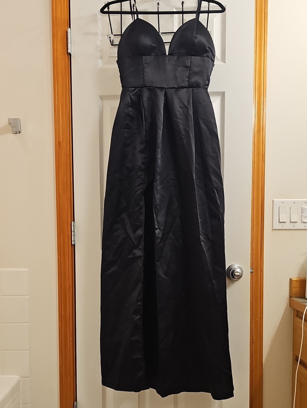 Black Spaghetti-Strap Maxi Dress